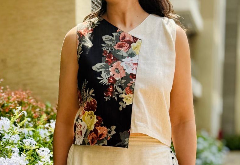 Floral Half & Half Top