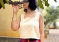 Beige sleeveless top