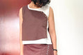Asymmetric Overlap Colourblock Top