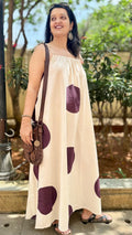 The Roma Dress in Brown Polka Dots