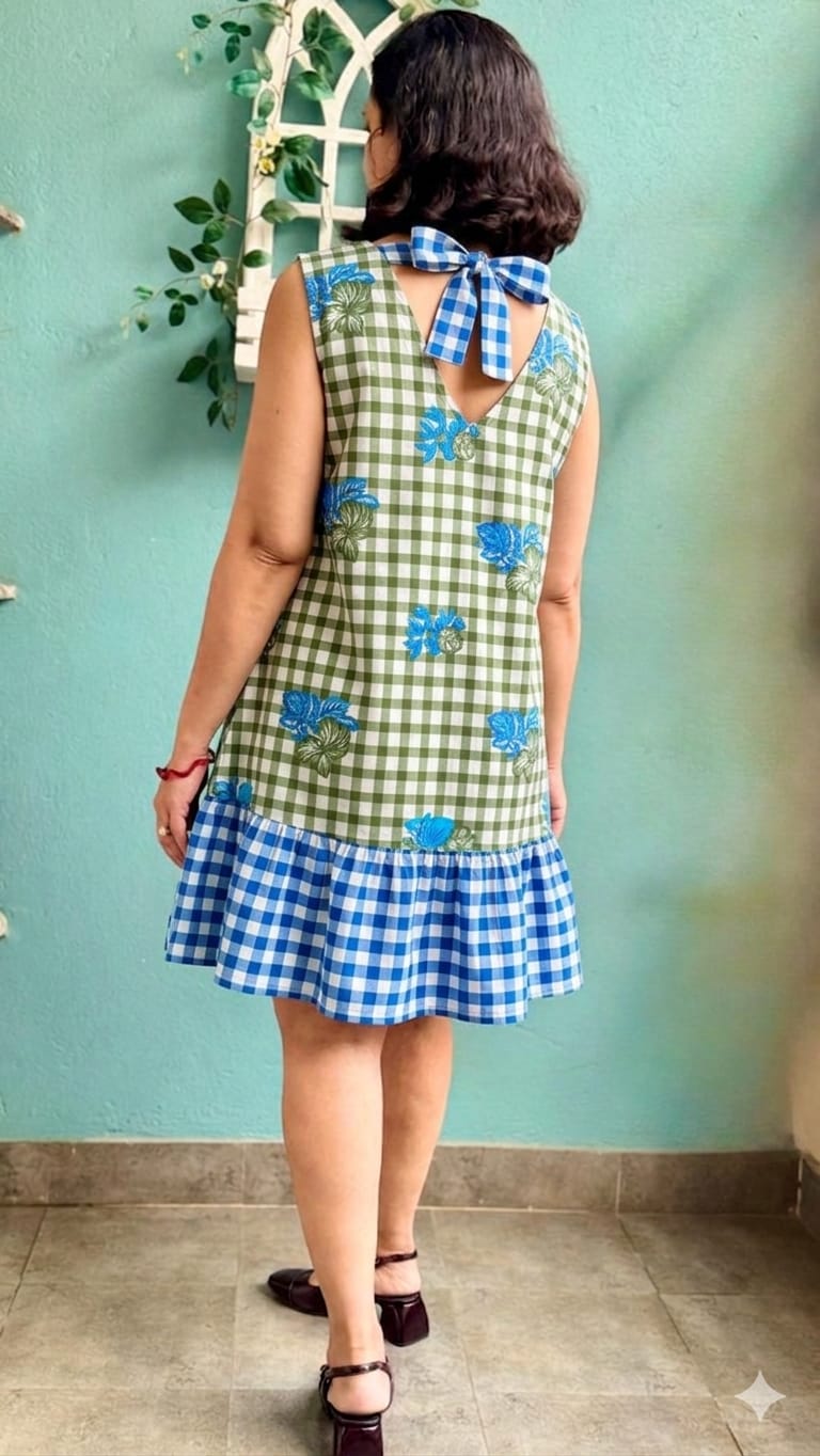 Summer Fling Dress in Blueberry Basil