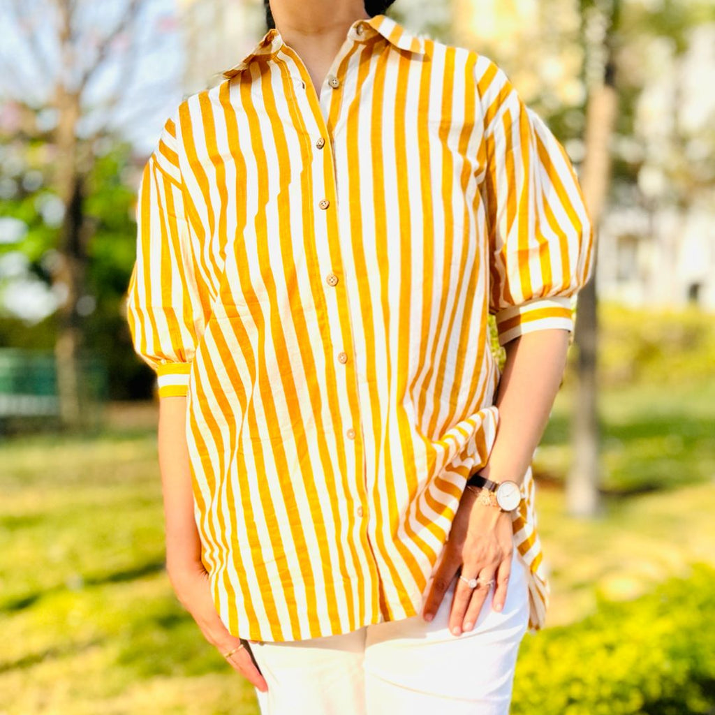 Mimosa Back-Button Shirt