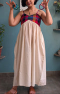 Beige & Burst Strappy dress