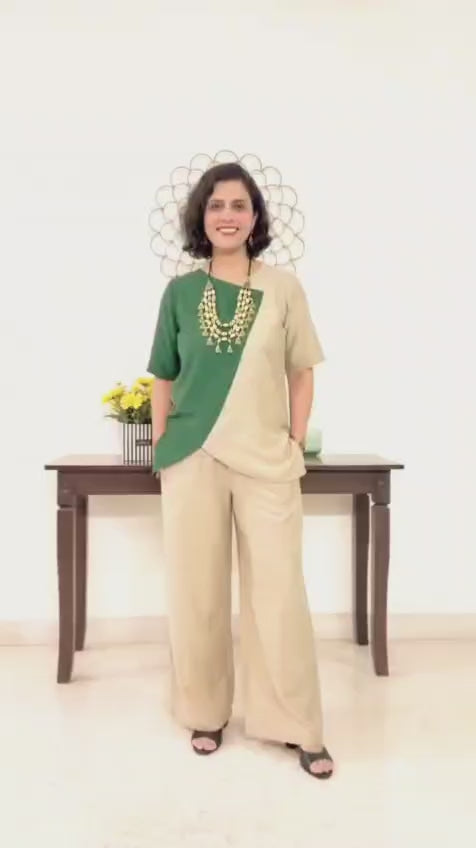Color-Block Coord in Gold & Emerald